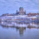 Esztergom Basilica overlooking the Danube River in Hungary